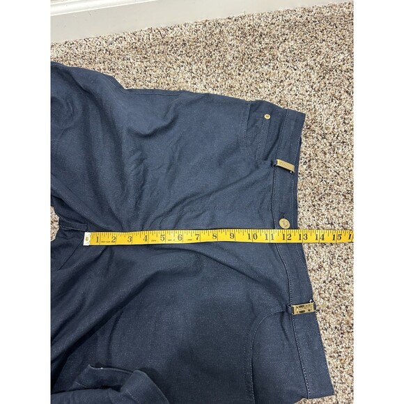 St. John Sport By Marie Gray Dark Wash Jeans Stretch Gold Accents Size 14 - Picture 8 of 9